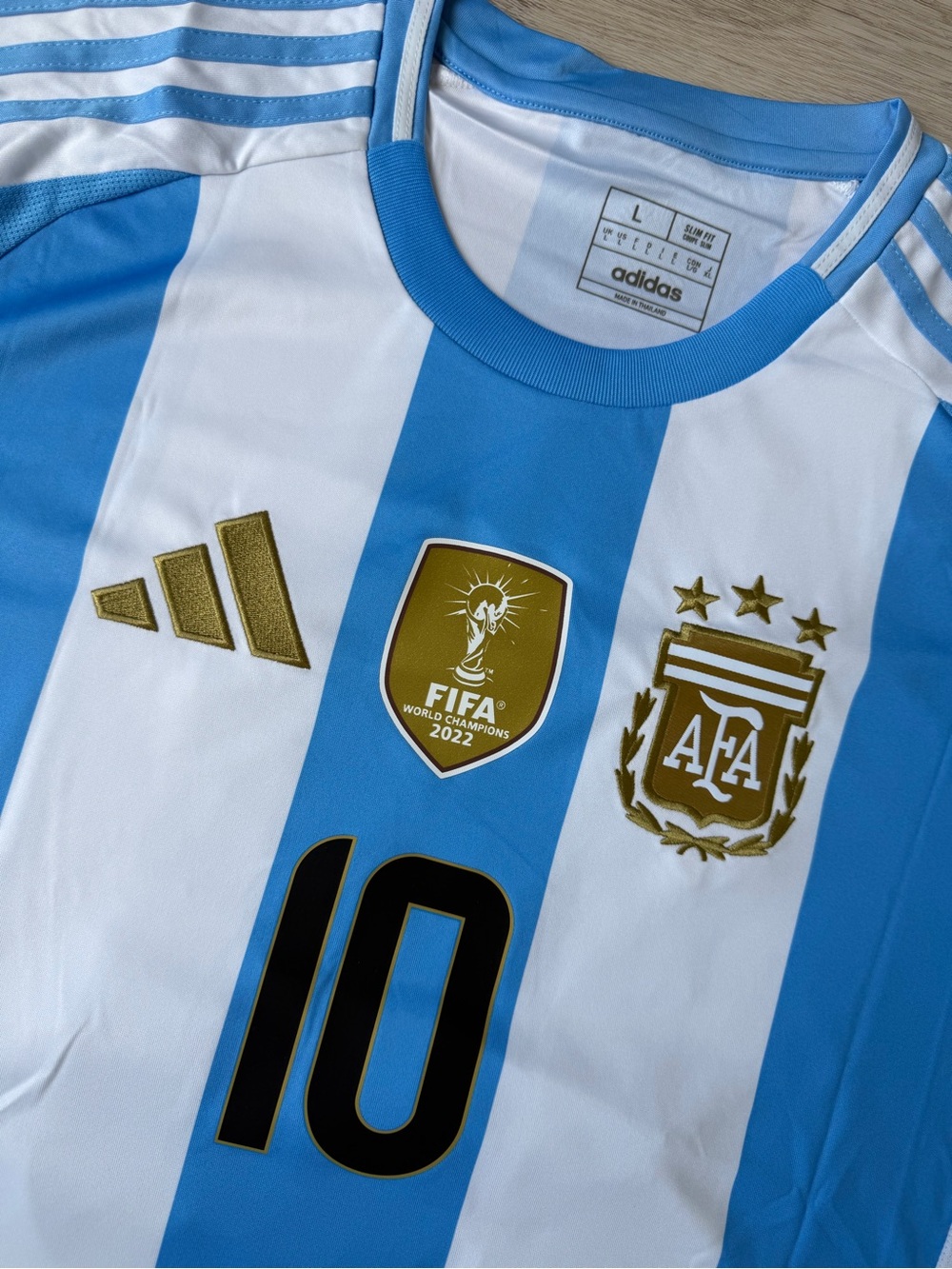 adidas Messi Jersey Blue & White Argentina Soccer Jersey #10 - Picture 3 of 14